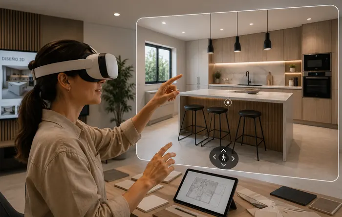 Dissenyar cuines amb ulleres VR: així funciona una reforma immersiva - Esteve Estudi Cuina i Bany - Sabadell Dissenyar cuines amb ulleres VR: així funciona una reforma immersiva - Esteve Estudi Cuina i Bany - Sabadell