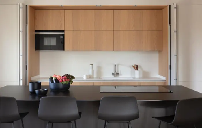 Proyecto de cocina integrada y oculta - Barcelona