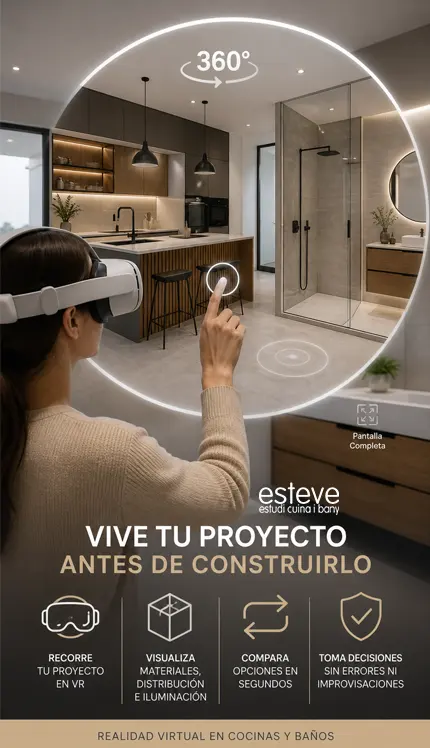 Realidad Virtual Esteve Estudi Cuina i Bany. Tienda de muebles de cocina y baño en Sabadell